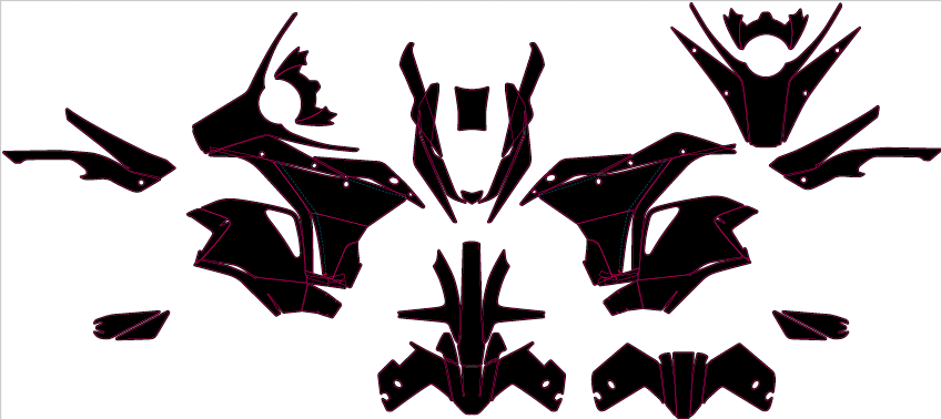 KTM 1290 SUPER ADVENTURE T 2015-2018 Trail Bike Graphics Template Vector