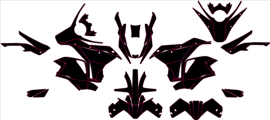 KTM 1290 SUPER ADVENTURE T 2015-2018 Trail Bike Graphics Template Vector