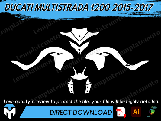 DUCATI MULTISTRADA 1200 2015-2017 TRAIL TEMPLATE