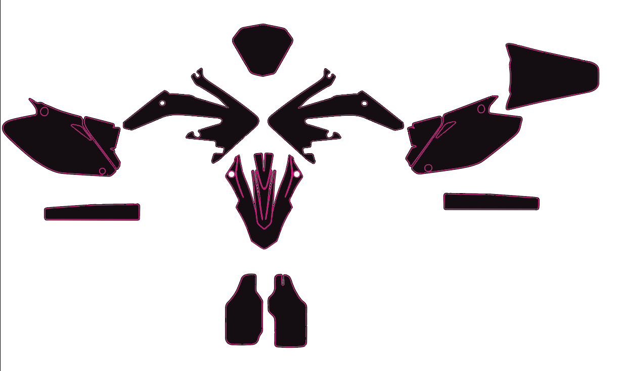 HONDA HM CRM 50cc Graphics Template Vector Enduro
