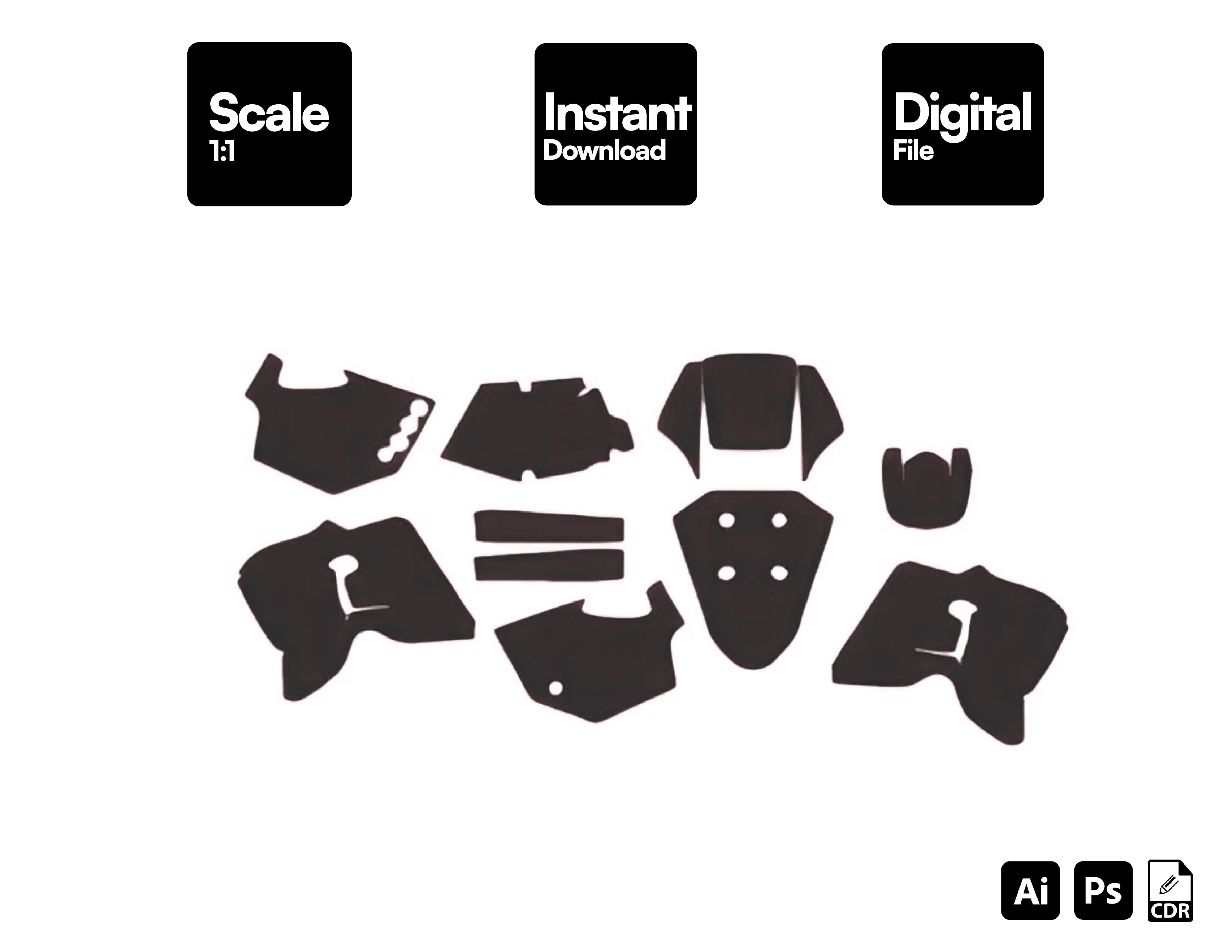 Husqvarna TE 410 510 610 1999 2000 2001 Graphics Template