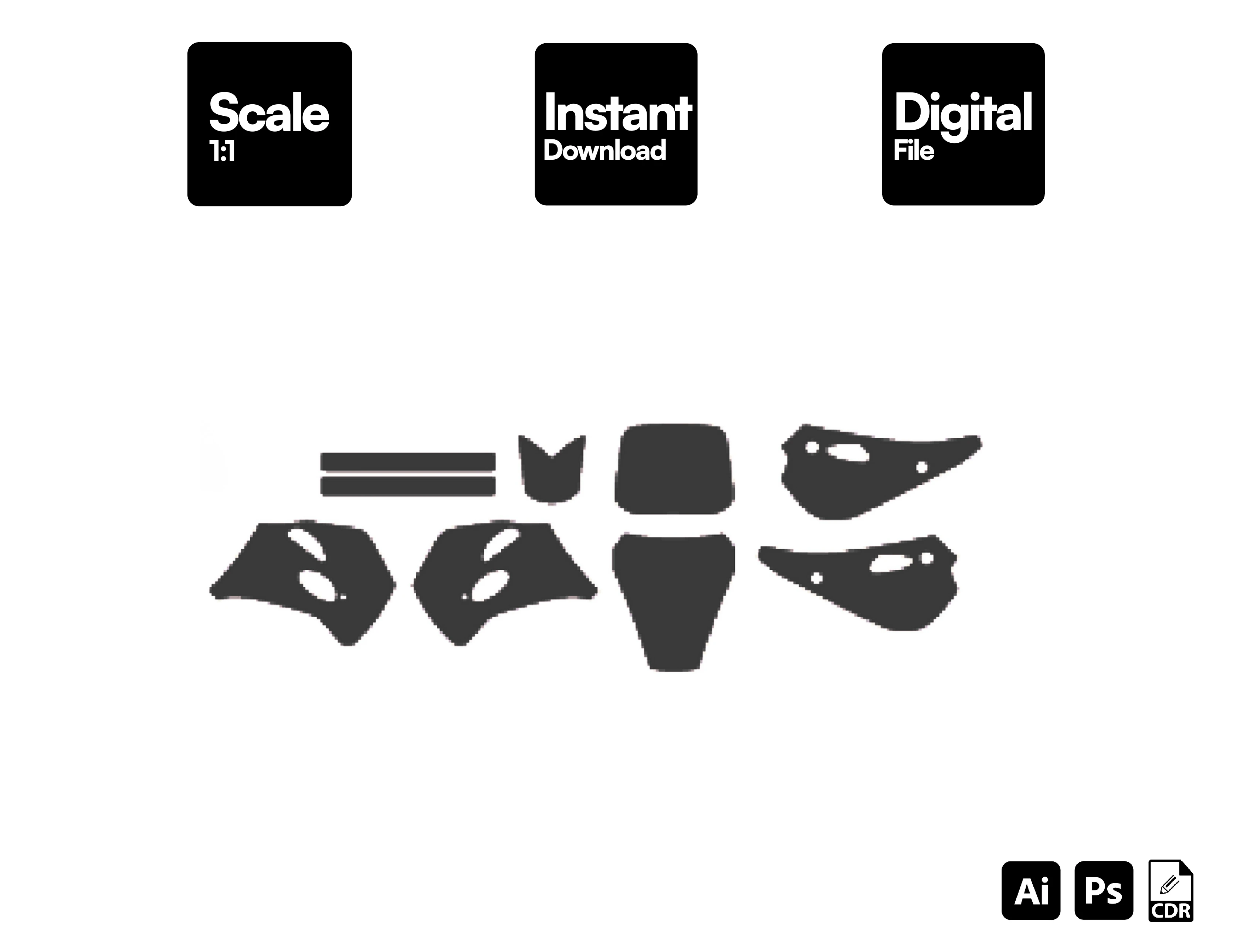 Beta Pro Race 50 ENDURO MX SUPERMOTO Graphics Template Vector