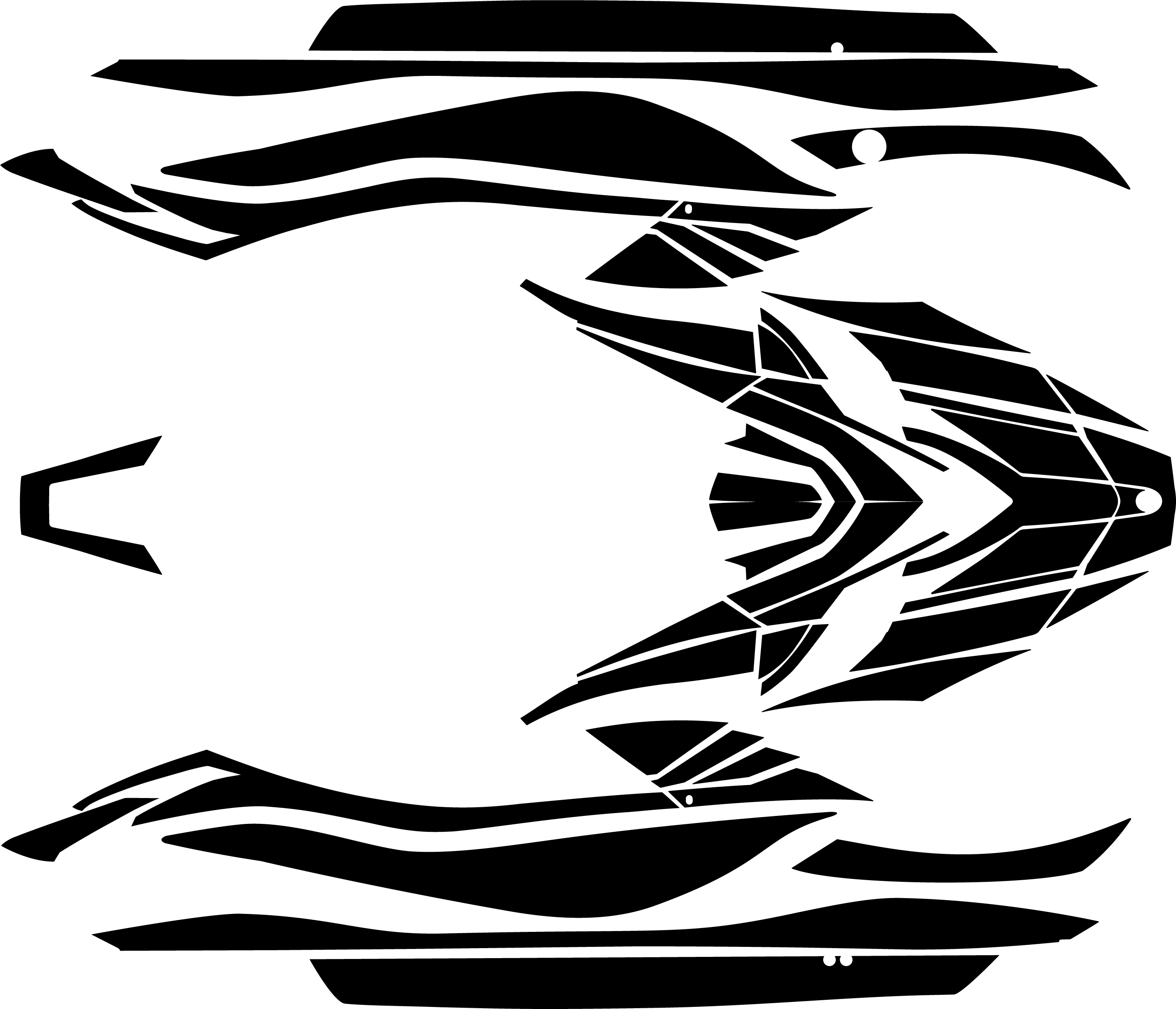 YAMAHA GP 1800R SVHO 2021-2023 Jetski Graphics Template Vector