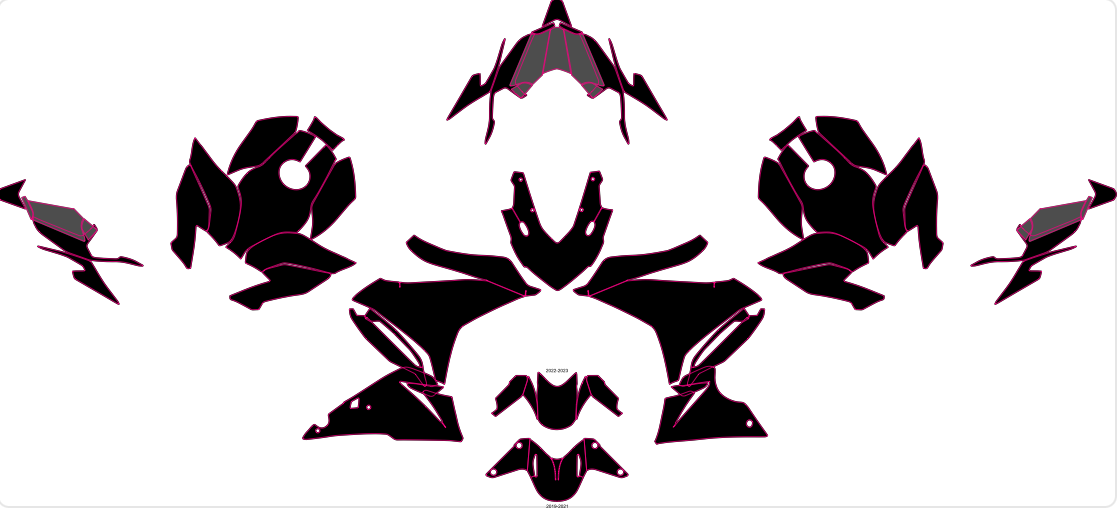 HONDA CBR 500R 2019-2023 template vector