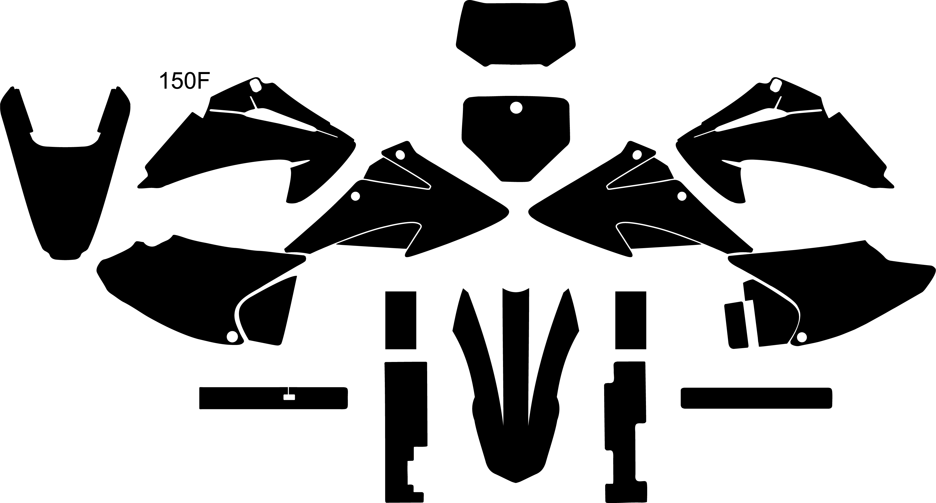 HONDA CRF 150F 230F 2002-2014 Motocross Graphics Template