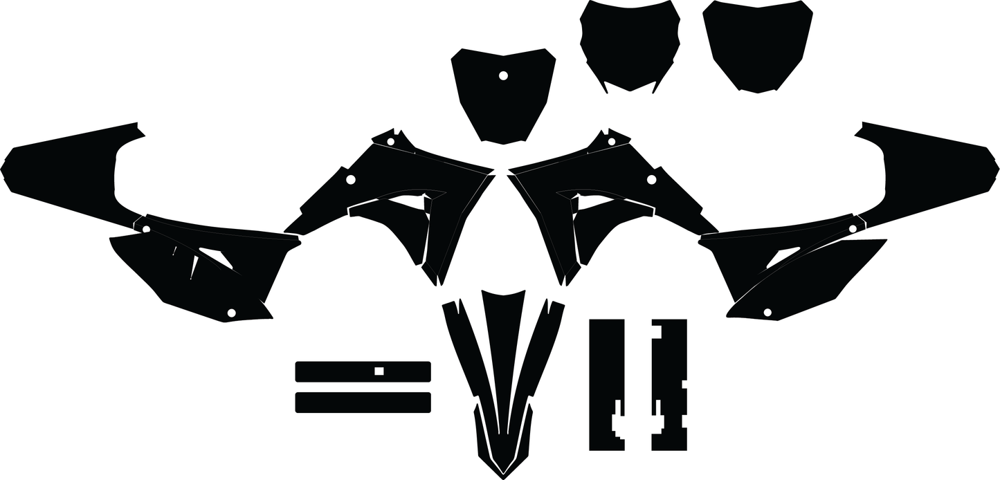 HONDA CRF 230F BIKER 2019-2020 Template vector graphics