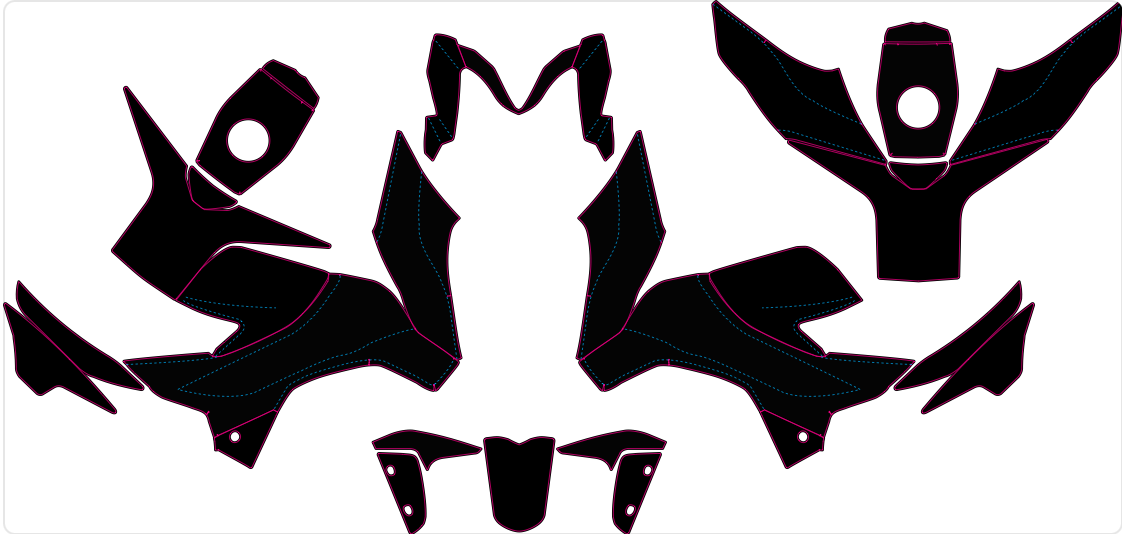 HERO HUNK 160 R 2021-2025 Template vector graphics