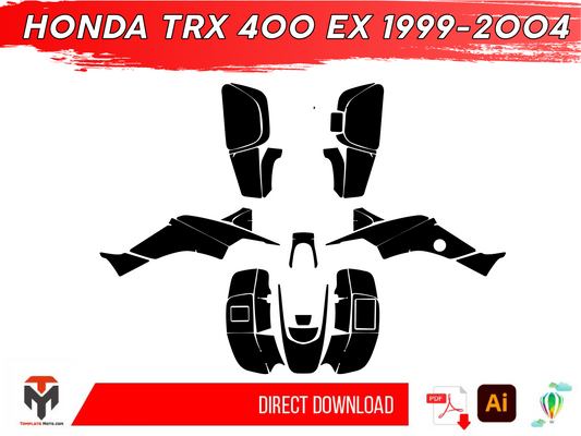 HONDA TRX 400 EX 1999-2004 ATV Vector Graphics Template