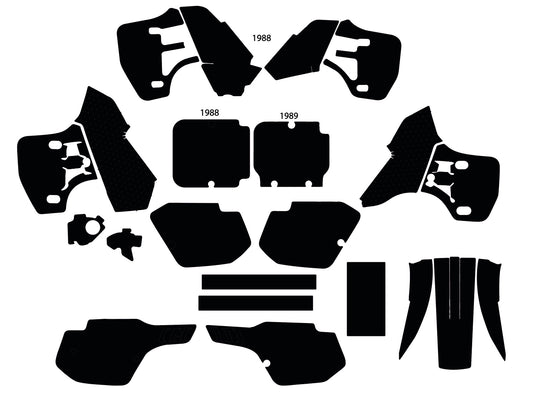 Kawasaki KX 250 MX Motocross 1988 1989 Graphics Template