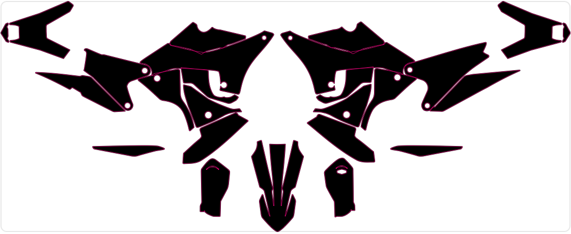 KTM 450 RALLY 2019-2024 Template vector graphics