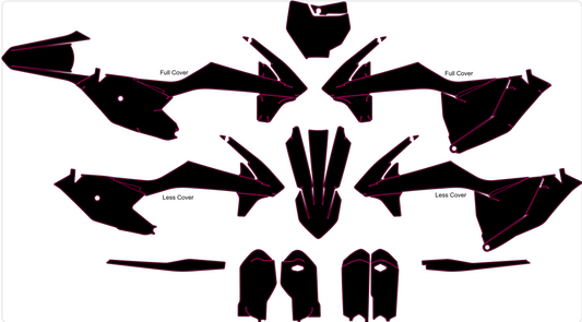 KTM SX 85 2018-2024 Template vector graphics