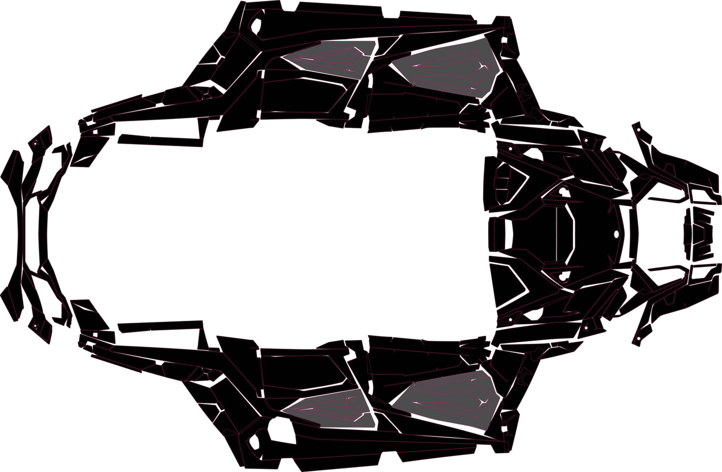 POLARIS RZR TURBO S 4 VELOCITY 2019-2022 UTV Graphics Template Vector