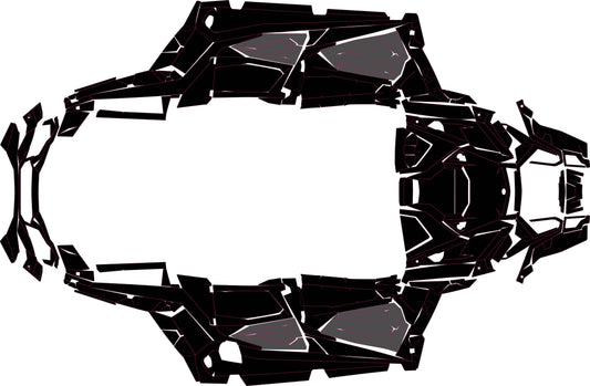 POLARIS RZR TURBO S 4 VELOCITY 2019-2022 UTV Graphics Template Vector