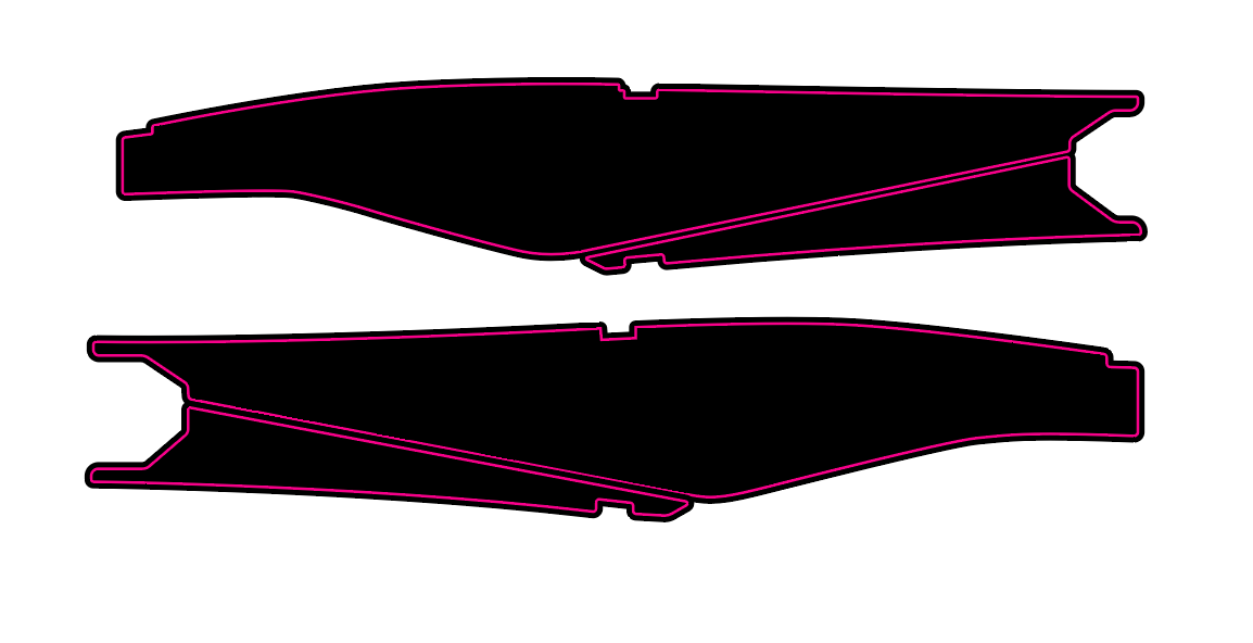 KTM SX-SXF 2019-2022 POLISPORT SWINGARM GUARDS TEMPLATE VECTOR