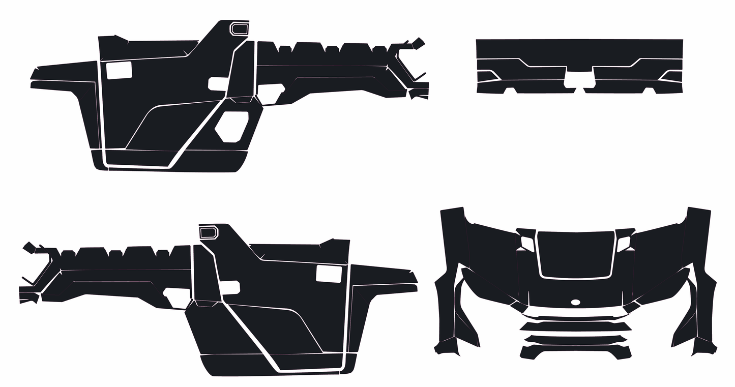 POLARIS RANGER XP 1000 2018-2024 Template vector graphics