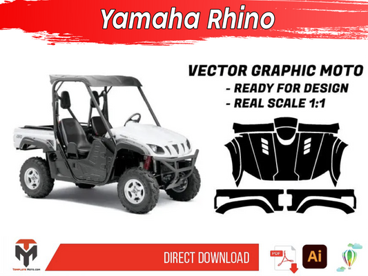 Yamaha Rhino ATV Quad Graphics Template