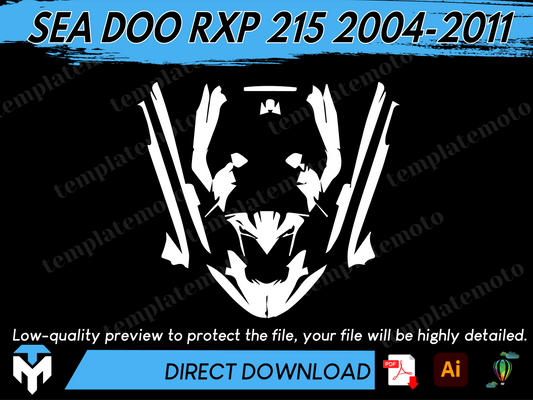SEA DOO RXP 215 2004-2011 JET SKI Graphics Template Vector