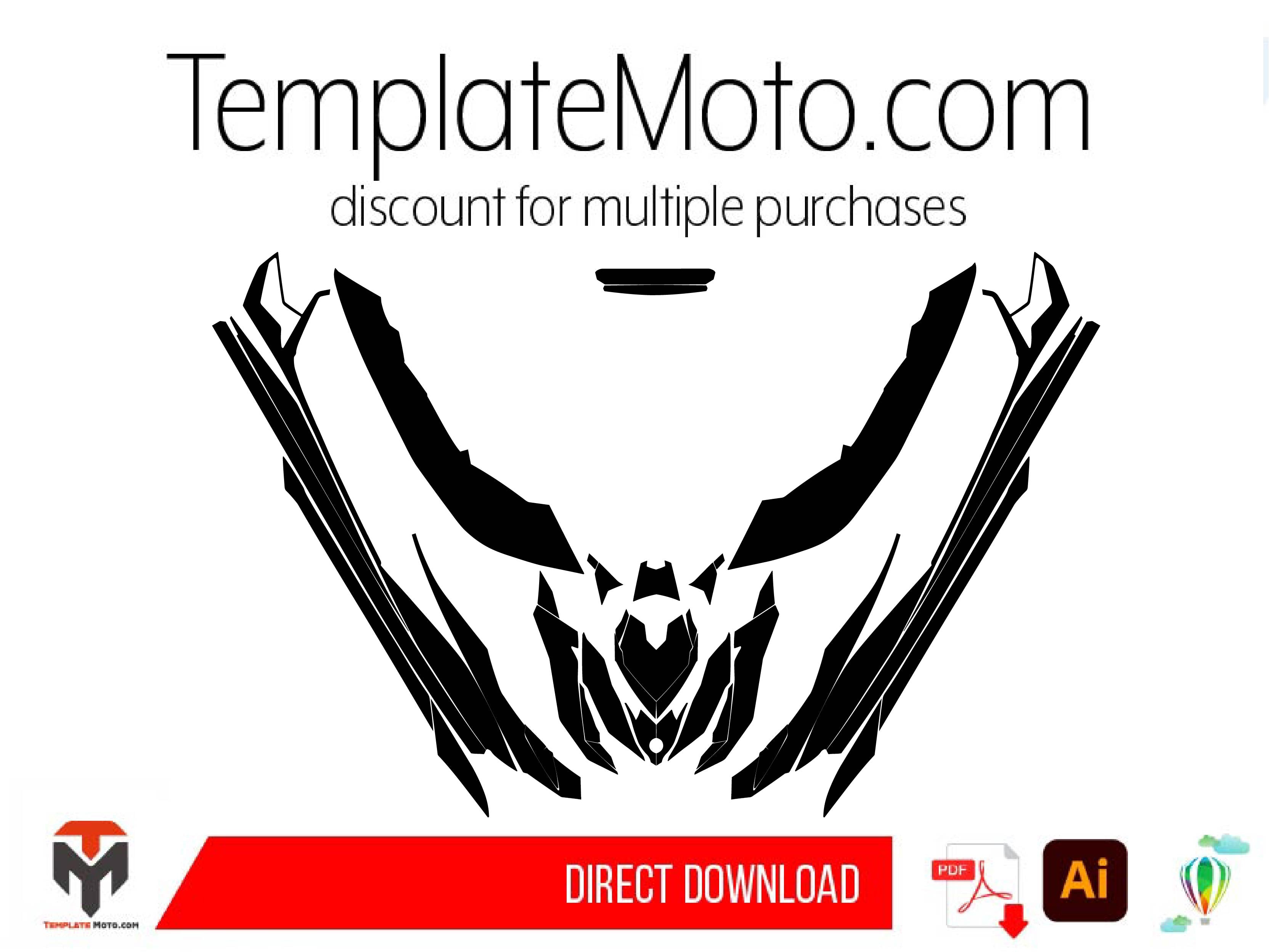 SEA DOO RXP X 300 2014-2020 Jetski Graphics Template Vector