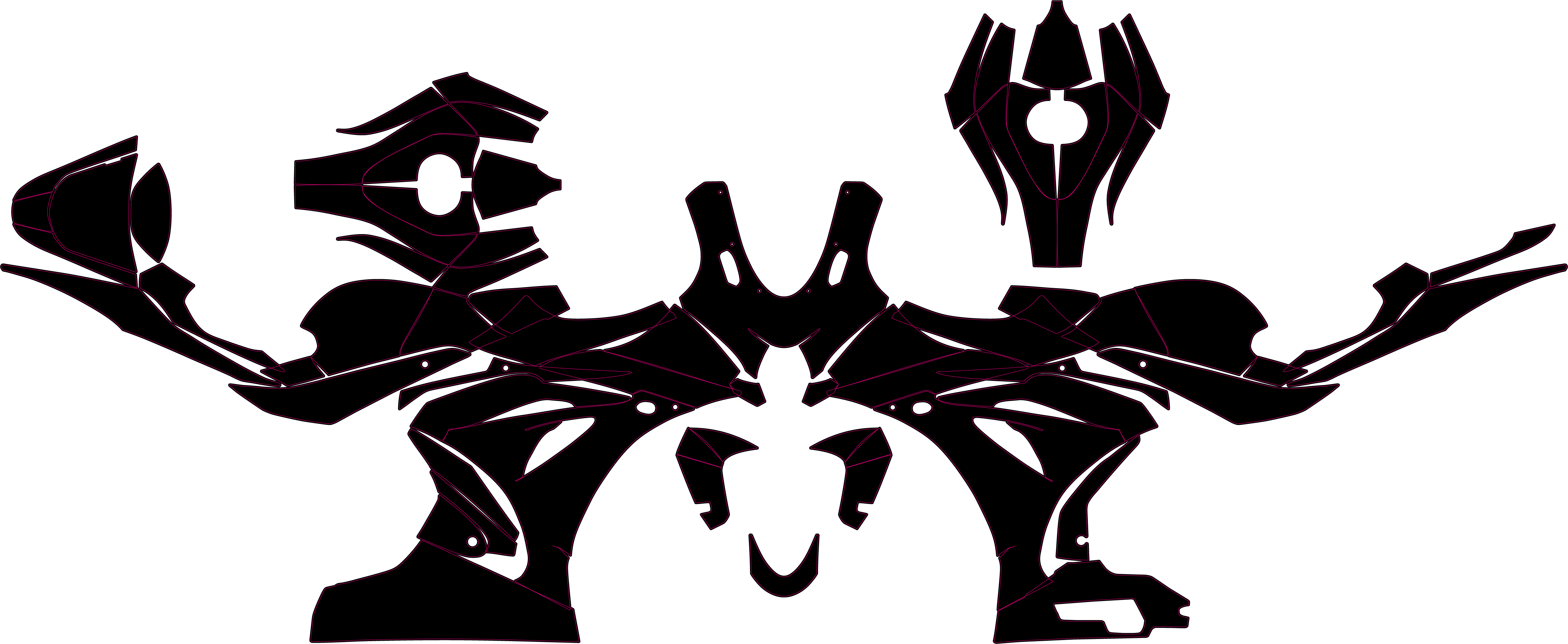 SUZUKI GSXR 1000 2017-2024 GSX R Streetbike Template Graphics Vector