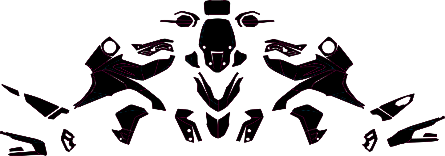 TRIUMPH TIGER 900 GT PRO 2020-2023 Template vector graphics