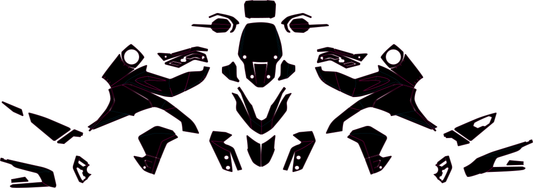 TRIUMPH TIGER 900 GT PRO 2020-2023 Template vector graphics