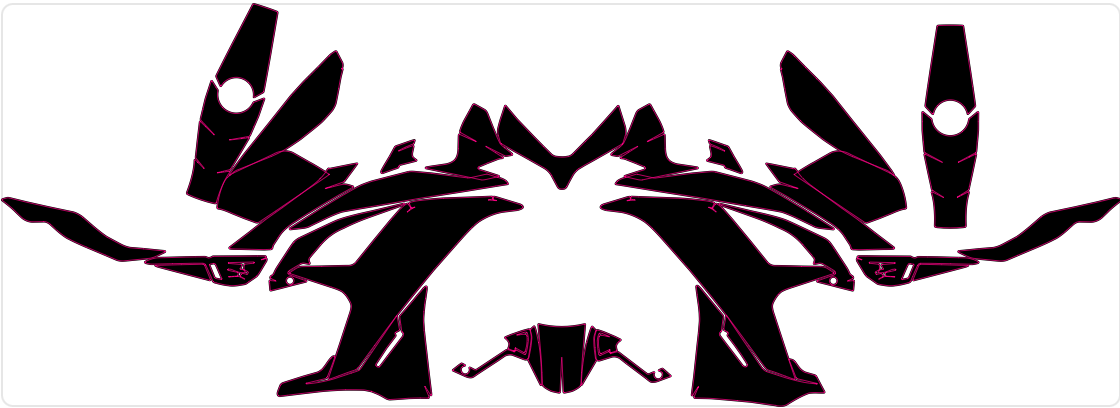 VOGE 250 RR 2022-2025 Template vector graphics