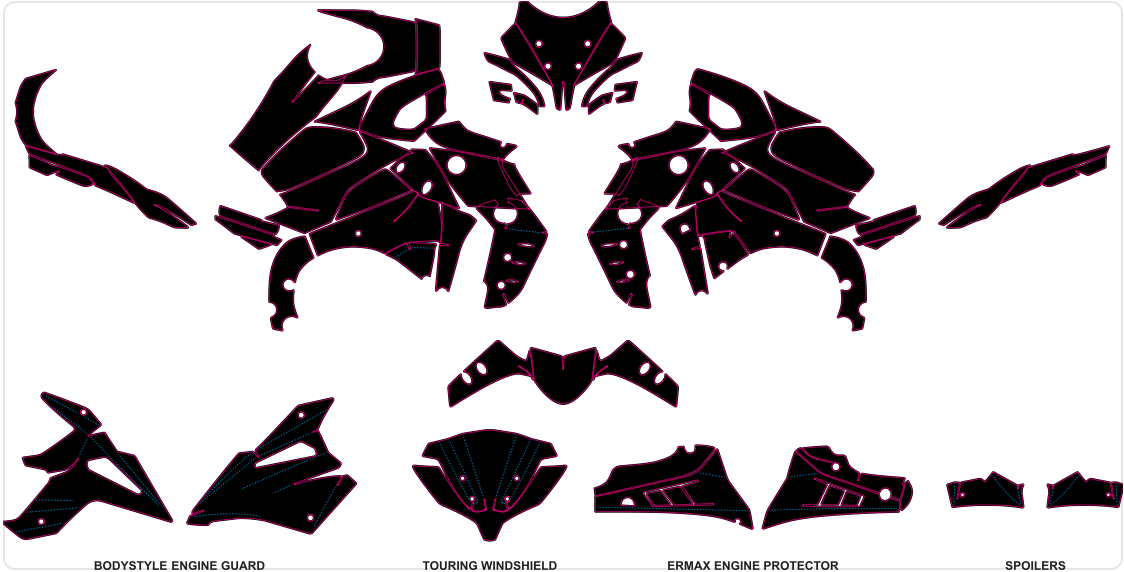 YAMAHA MT 10 1000cc 2022-2025 template graphics