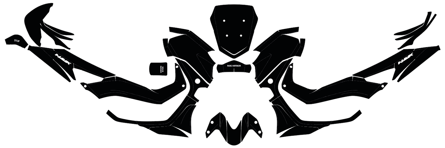YAMAHA NMAX 125 155 2021-2023 Maxi Scooter Graphics Template Vector