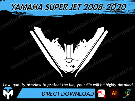 YAMAHA SUPERJET 2008-2020 JET SKI Graphics Template Vector