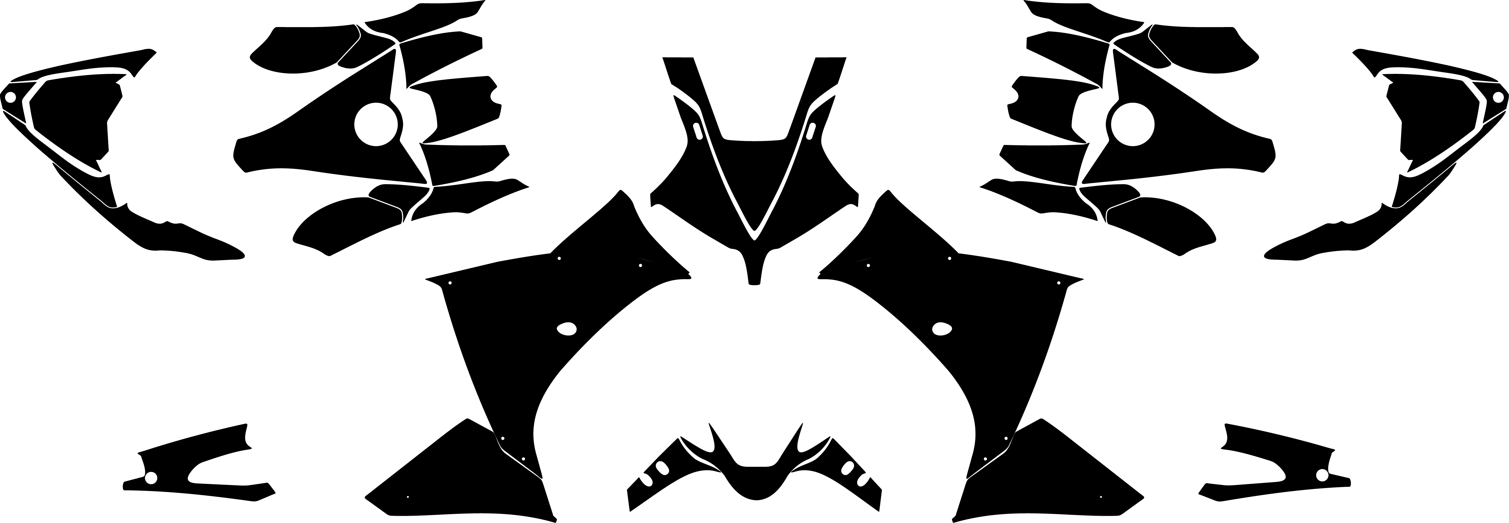 YAMAHA YZF R1 2009-2014 Streetbike Graphics Template Vector