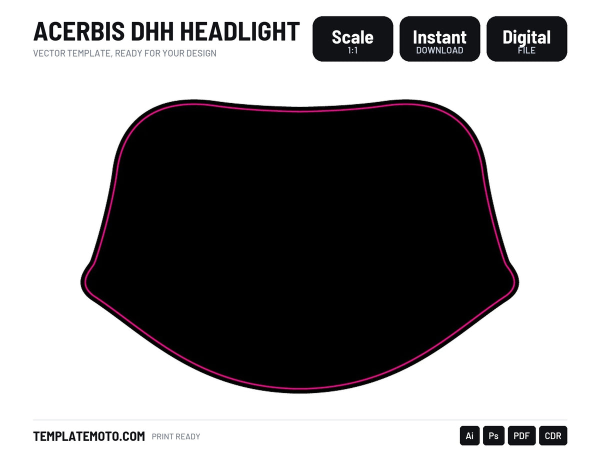 ACERBIS DHH HEADLIGHT TEMPLATE