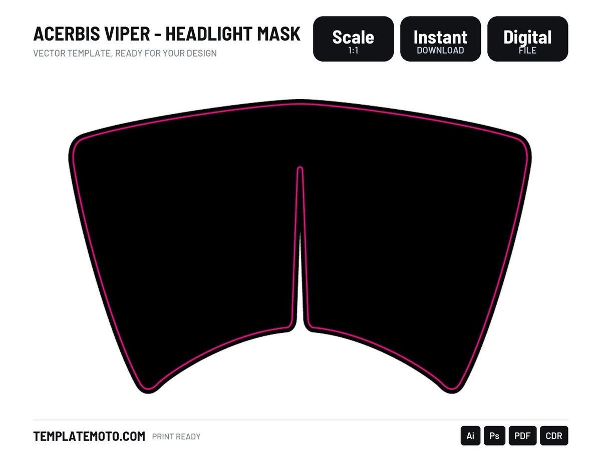 ACERBIS VIPER - HEADLIGHT MASK TEMPLATE