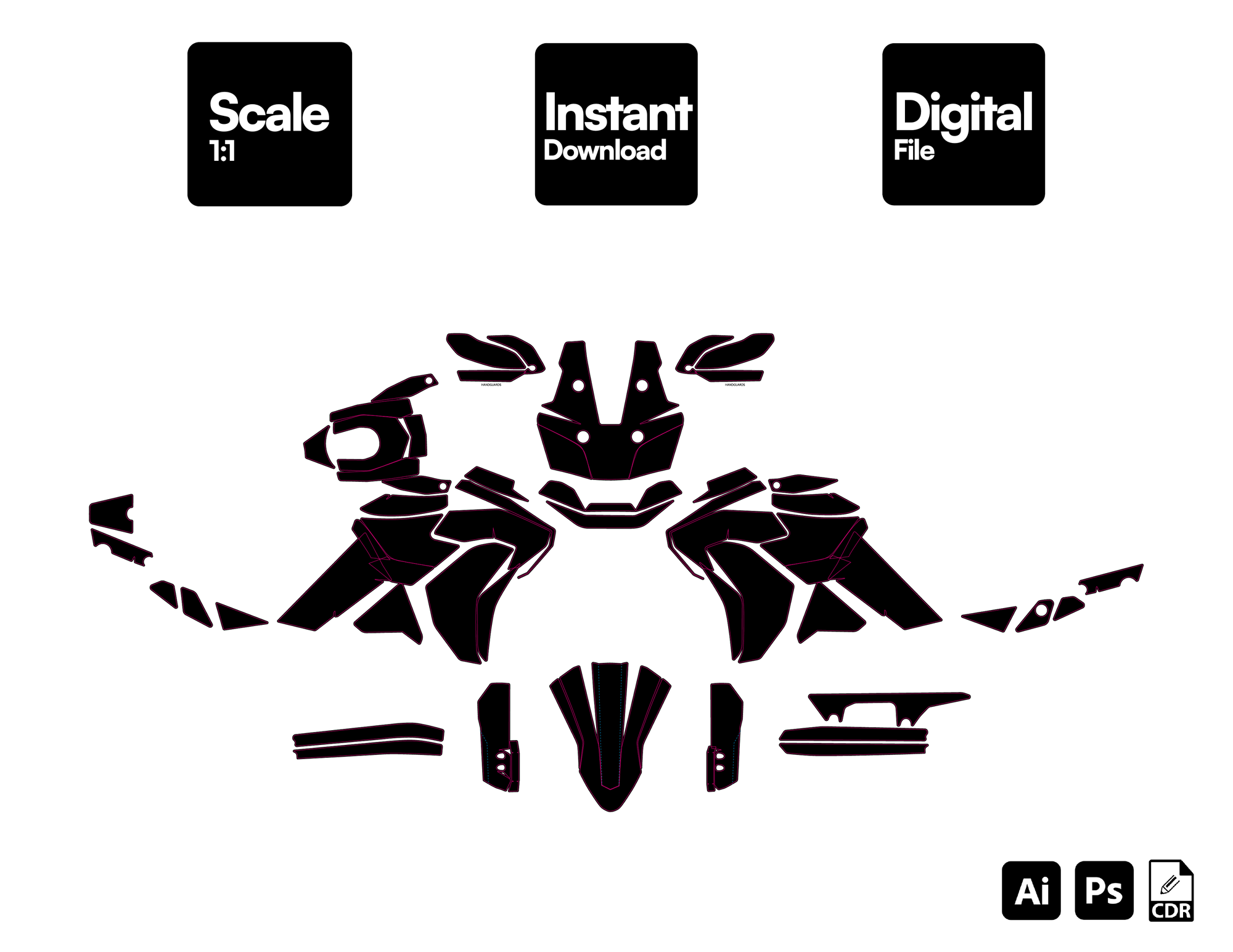 APRILIA TUAREG 660 RALLY 2025 Template Graphics Vector