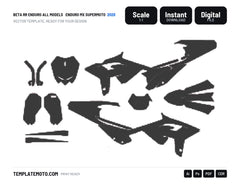 Beta RR Enduro All Models 2020 ENDURO MX SUPERMOTO Graphics Template Vector