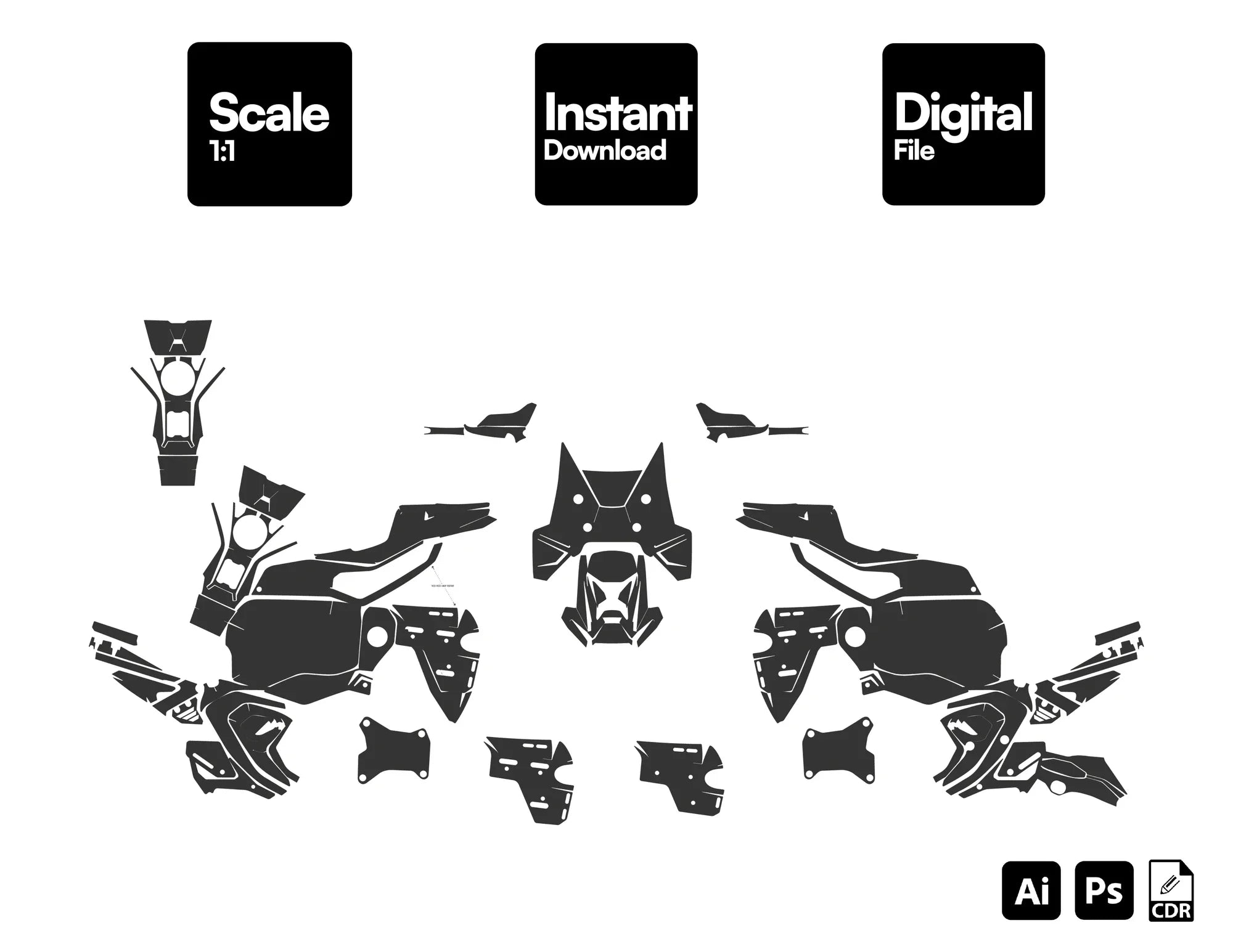 BMW R 1300 GS ADVENTURE 2024-2026 Template vector graphics