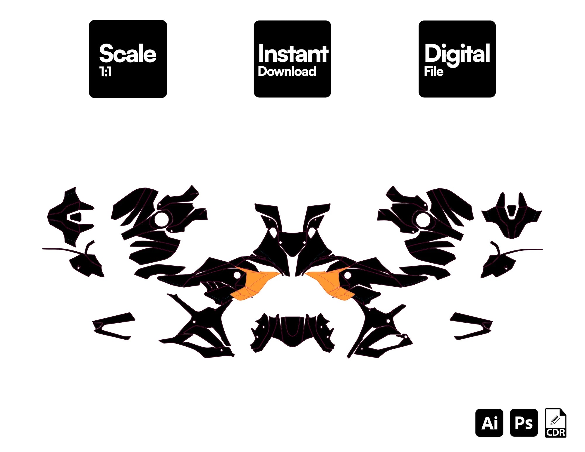 BMW S1000 RR 2025 Template Graphics Vector