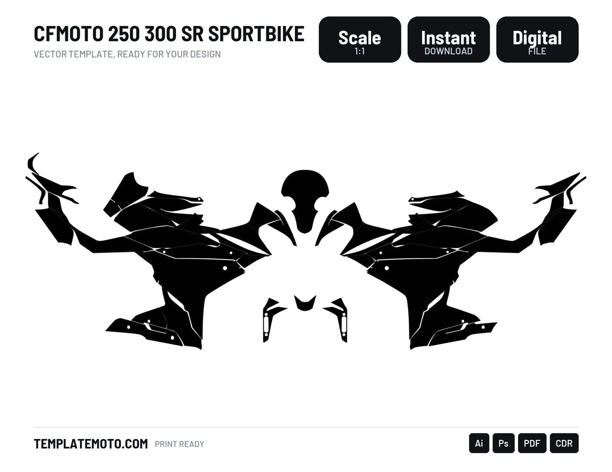 CFMOTO 250 300 SR SPORTBIKE TEMPLATE GRAPHICS