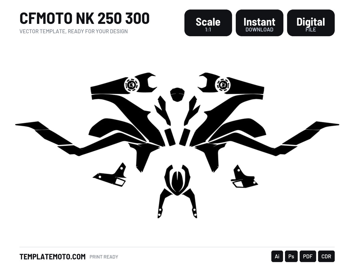 CFMOTO NK 250 300 Graphics Template Vector