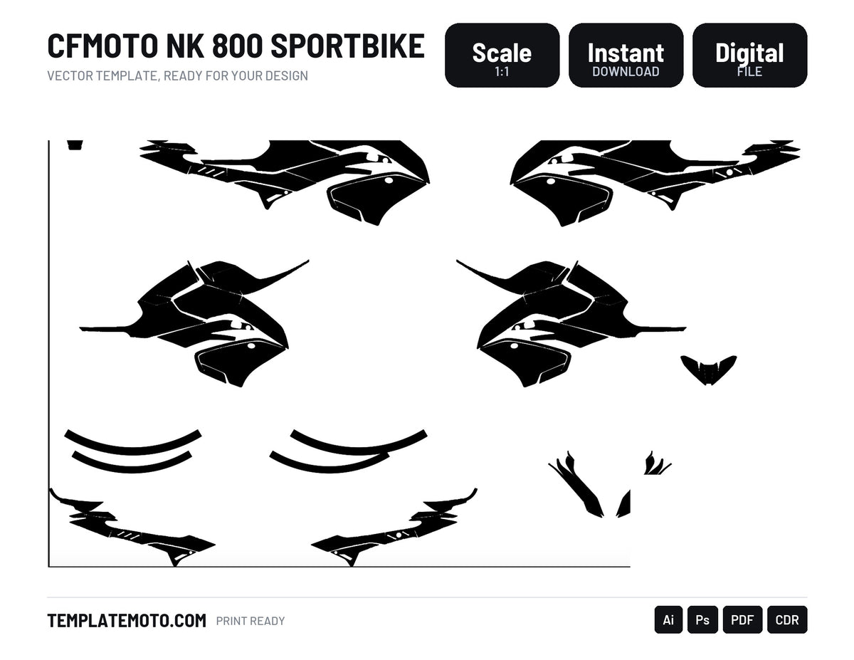 CFMOTO NK 800 SPORTBIKE TEMPLATE GRAPHICS