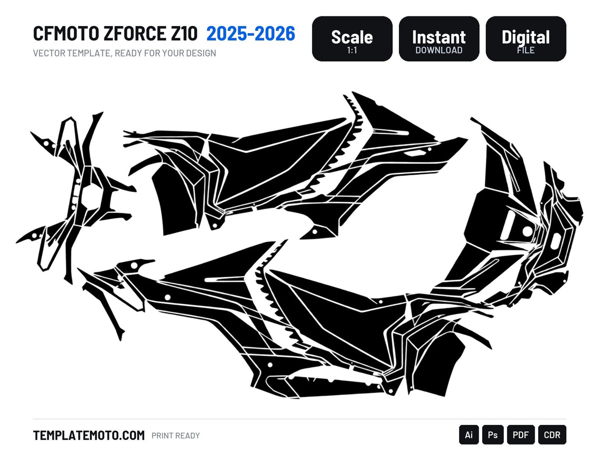 CFMoto ZFORCE Z10 2025-2026 Graphics Template Vector