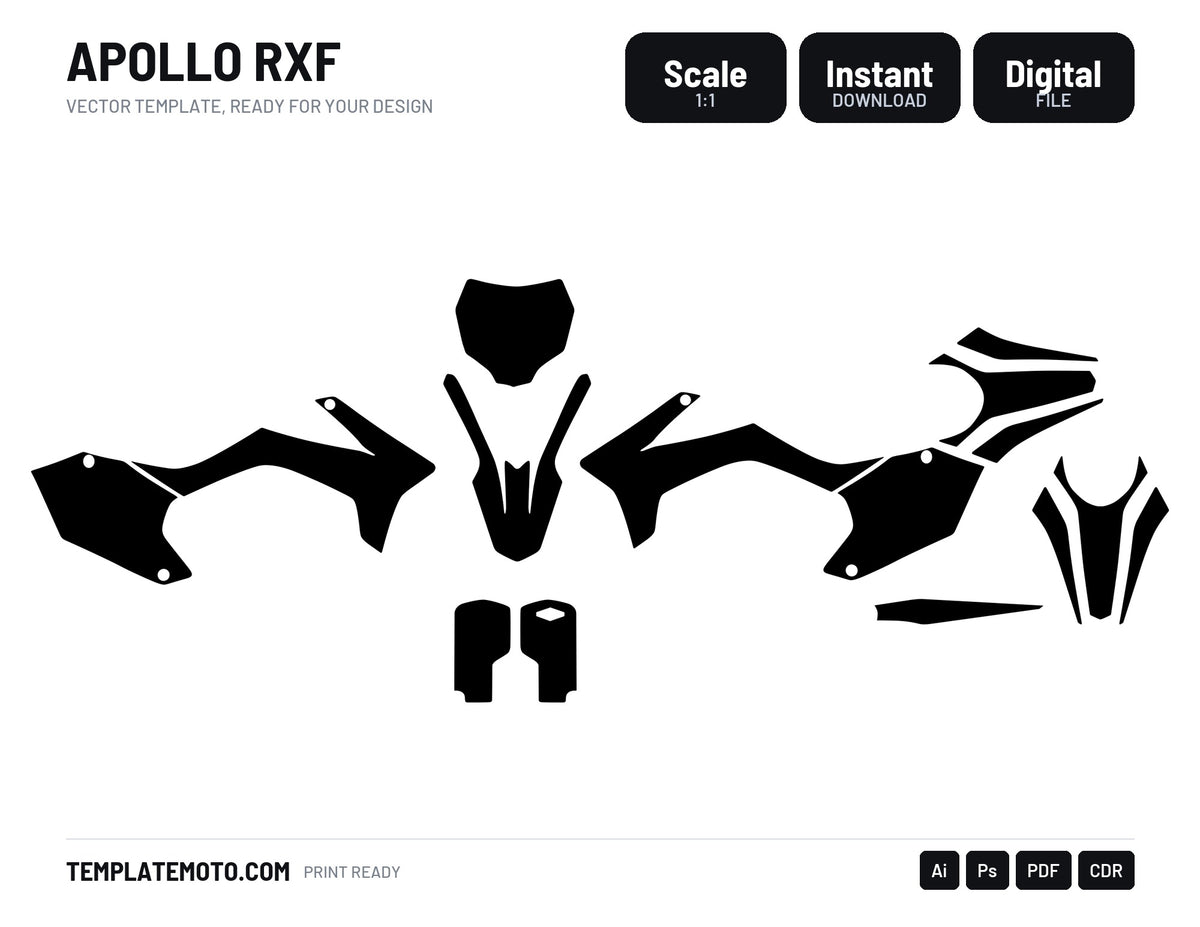 APOLLO RXF Graphics Template Vector, scale 1:1 vector file
