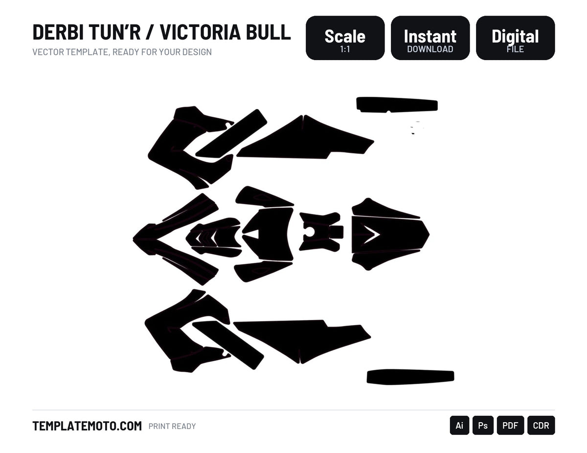 Derbi TUN’R / VICTORIA BULL Graphics Template