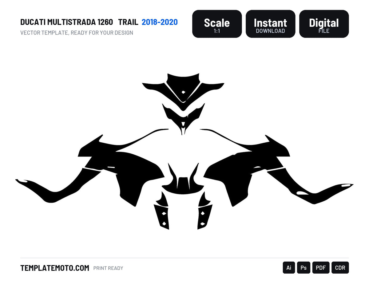 DUCATI MULTISTRADA 1260 2018-2020 TRAIL TEMPLATE