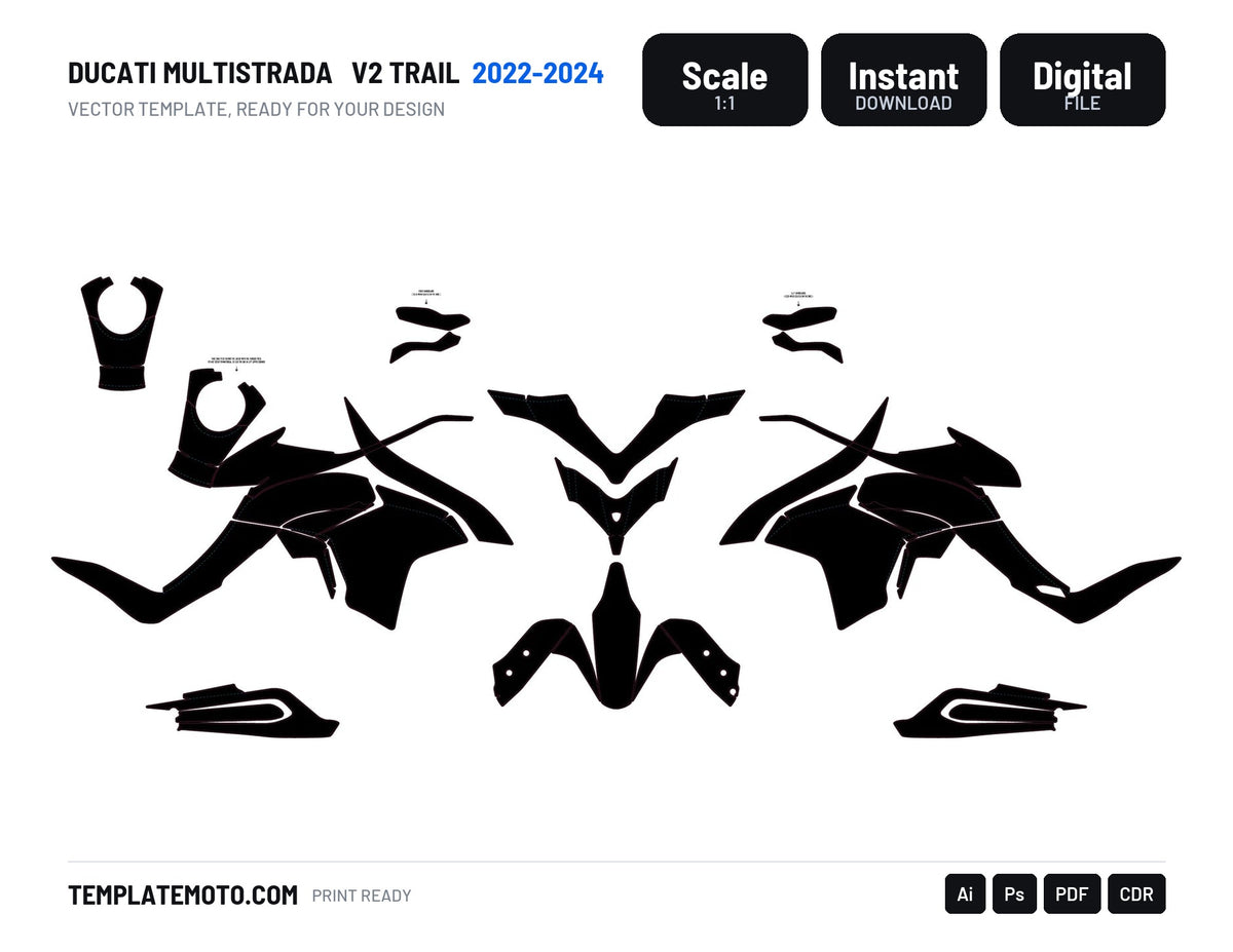 DUCATI MULTISTRADA 2022-2024 V2 TRAIL TEMPLATE
