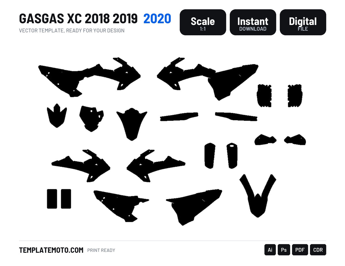 GASGAS XC 2018 2019 2020 Graphics Template
