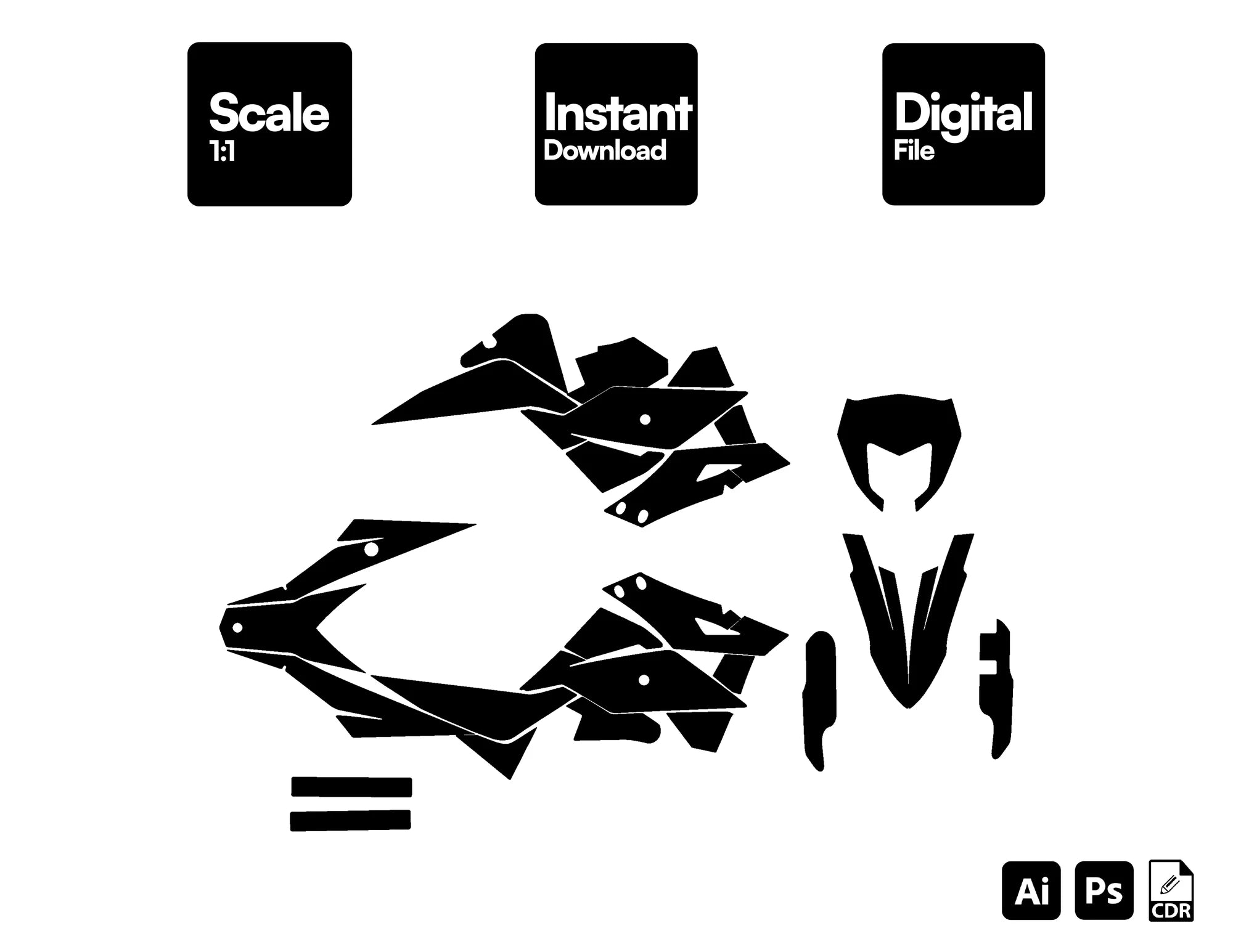 Generic Trigger SM 50cc Graphics Template Vector