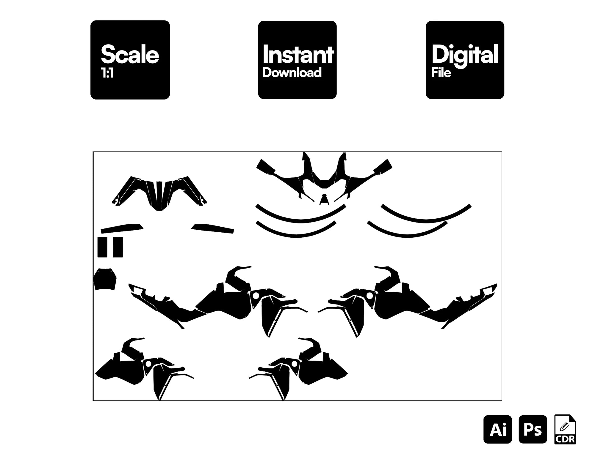HONDA AfricaTwin 1100 Adventure Sport 2022 template graphics vector