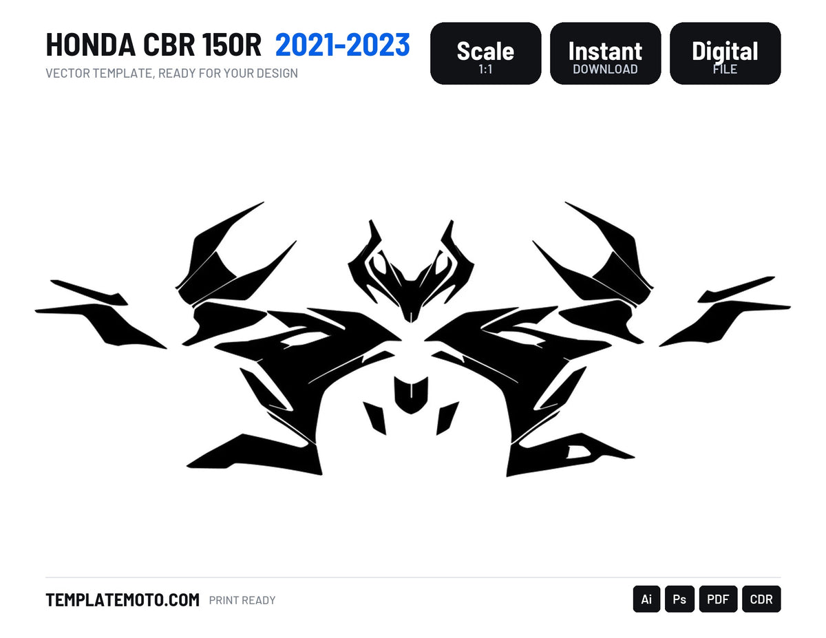HONDA CBR 150R 2021-2023 Template Graphics