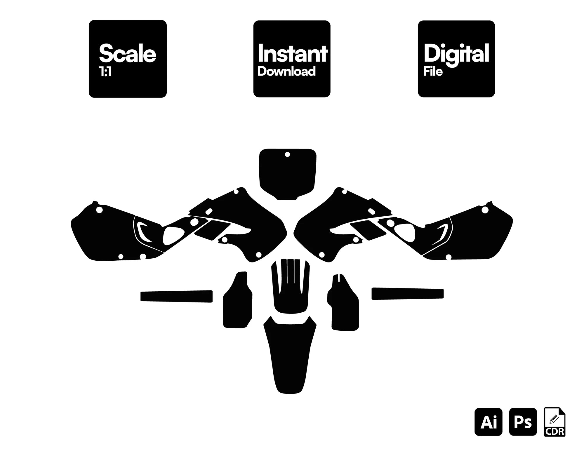 Honda CR 125 1998 1999 CR 250 1997 1998 1999 Template Graphics