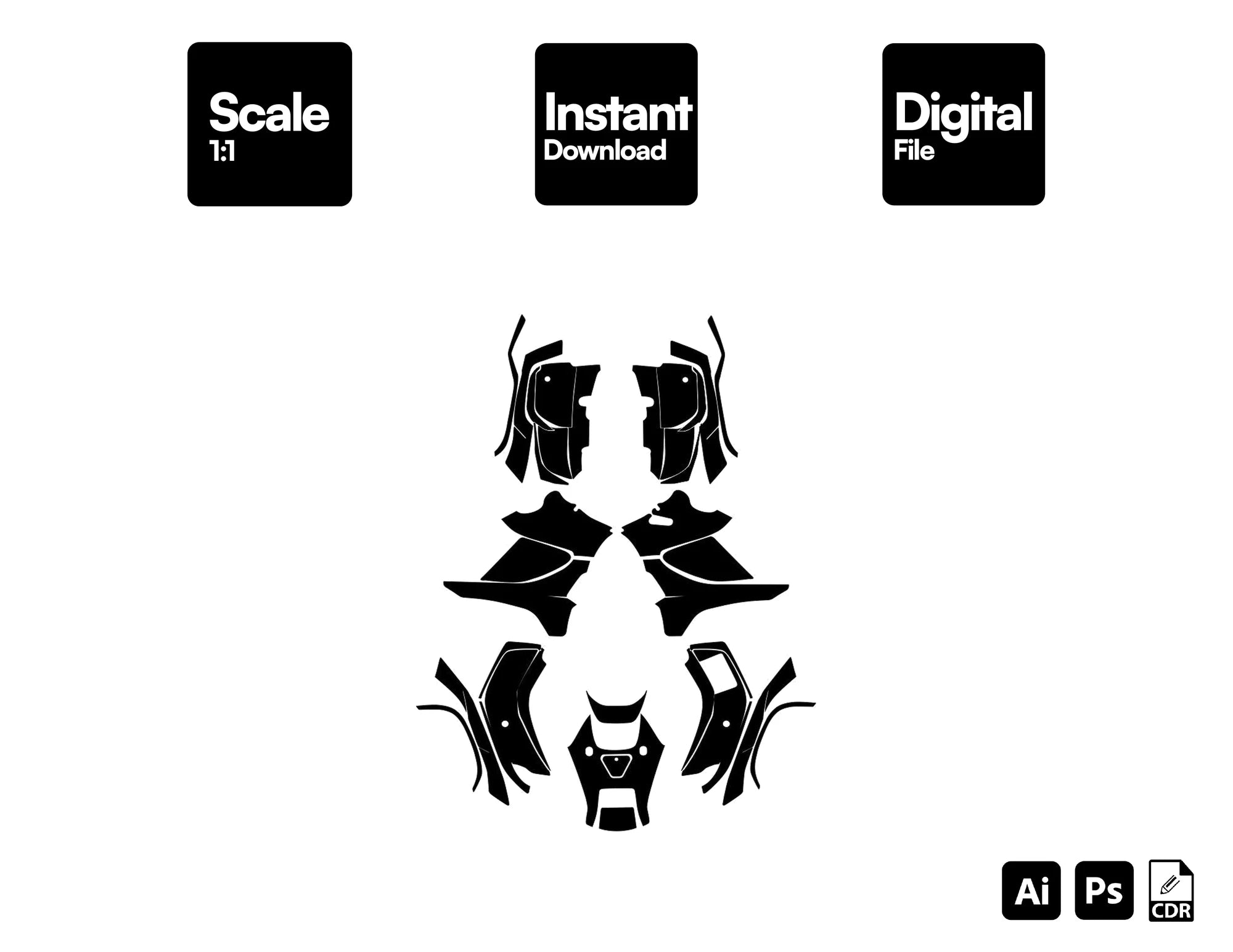 HONDA FourTrax Rancher 2007-2013 ATV Vector Graphics Template